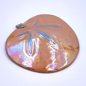 Beach Opalescent Sands Dollar Necklace Pendant